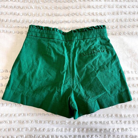J.Crew Green Ruffle Trim Shorts size 00 - Picture 2 of 3